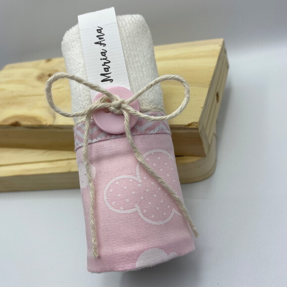 Lembrança Personalizada Toalha Maternidade Aniversário Nuvem