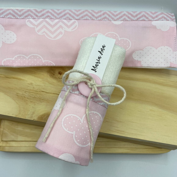 Lembrança Personalizada Toalha Maternidade Aniversário Nuvem