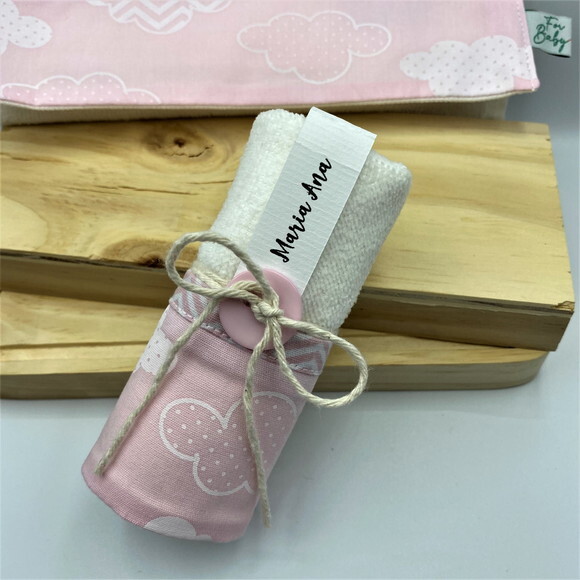 Lembrança Personalizada Toalha Maternidade Aniversário Nuvem