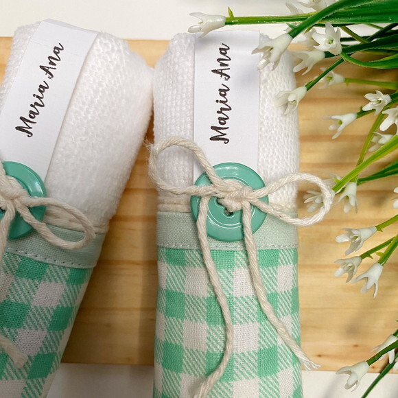 Lembrancinha Personalizada Toalha de Mão Maternidade Festa