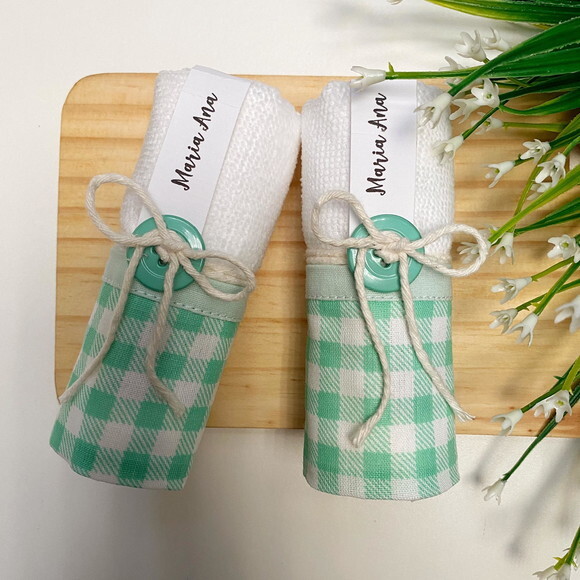Lembrancinha Personalizada Toalha de Mão Maternidade Festa