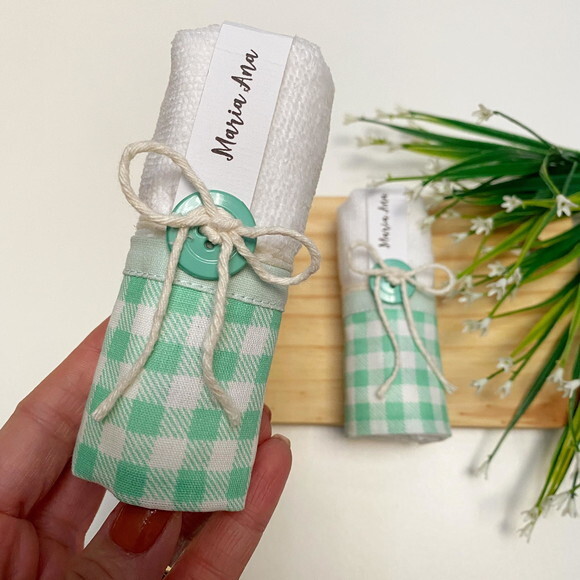 Lembrancinha Personalizada Toalha de Mão Maternidade Festa