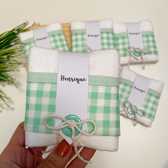 Lembrancinha Personalizada Toalha de Mão Maternidade Festa