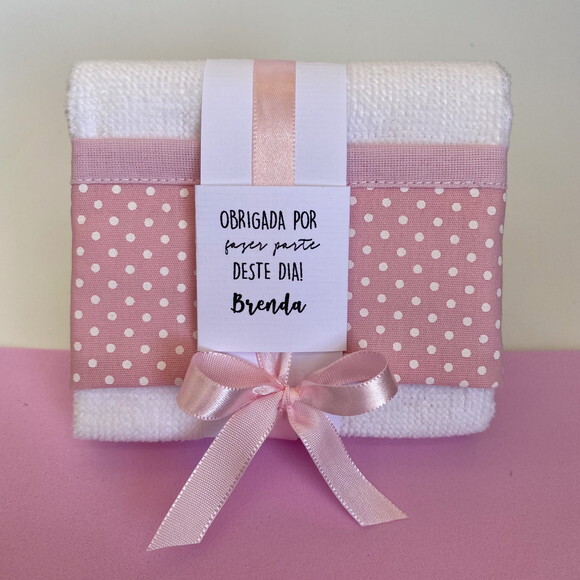 Lembrancinha Personalizada Toalhinha Maternidade Batizado