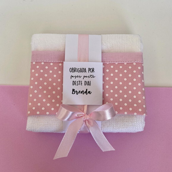 Lembrancinha Personalizada Toalhinha Maternidade Batizado