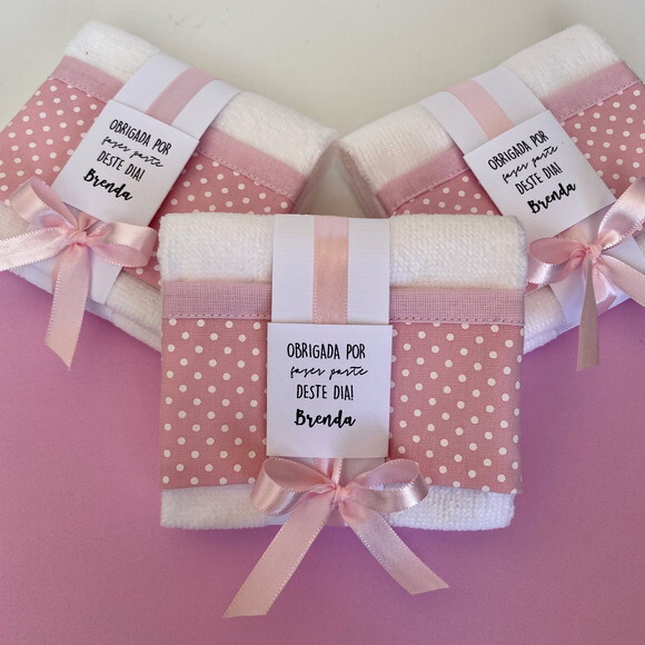 Lembrancinha Personalizada Toalhinha Maternidade Batizado