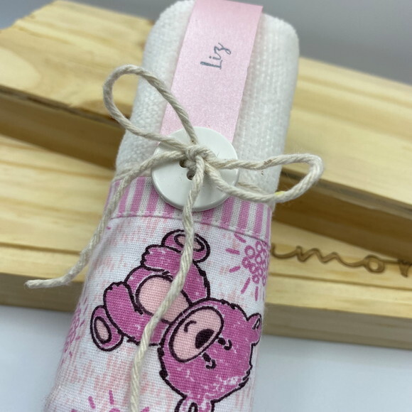 Lembrancinha Toalha de Mão Maternidade Aniversario - Ursinha