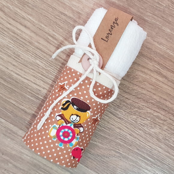 Lembrancinha Toalha de Mão Maternidade Aniversário - Ursinho