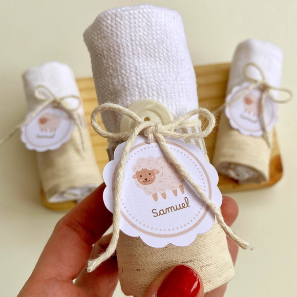 Lembrancinha Toalha de Mão Maternidade Batizado Aniversário