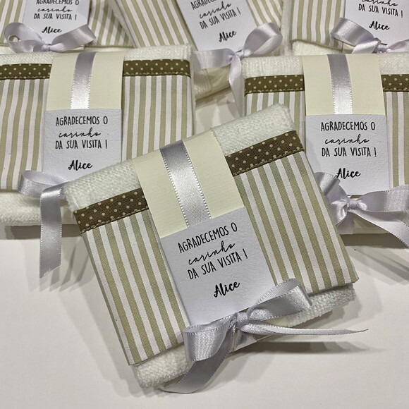 Lembrancinha Toalha de Mão Maternidade Batizado Aniversário