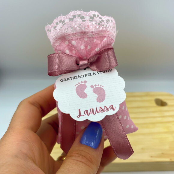 Sachê Perfumado Lembrança Personalizada Maternidade Chá Bebê