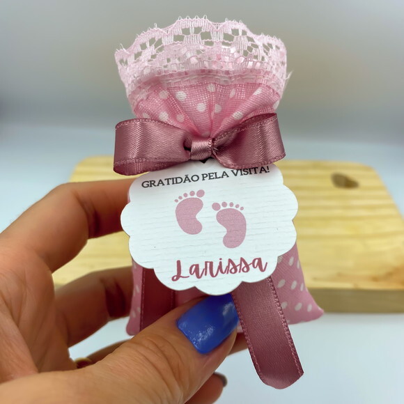 Sachê Perfumado Lembrança Personalizada Maternidade Chá Bebê