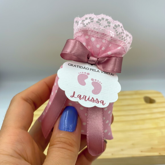 Sachê Perfumado Lembrança Personalizada Maternidade Chá Bebê