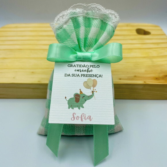 Sachê Perfumado Lembrancinha Aniversário com Tag