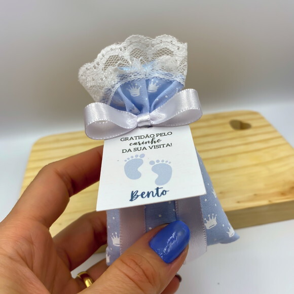 Sachê Perfumado Lembrancinha Maternidade com Tag