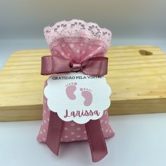 Sachê Perfumado Lembrancinha Maternidade com Tag