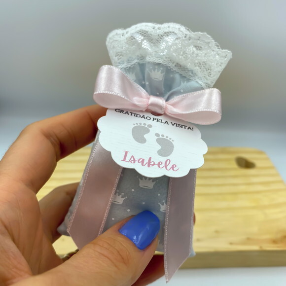Sachê Perfumado Lembrancinha Maternidade com Tag