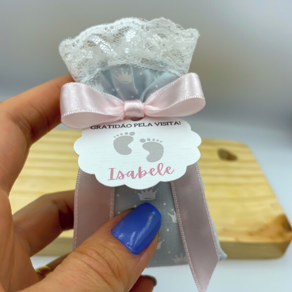 Sachê Perfumado Lembrancinha Maternidade com Tag