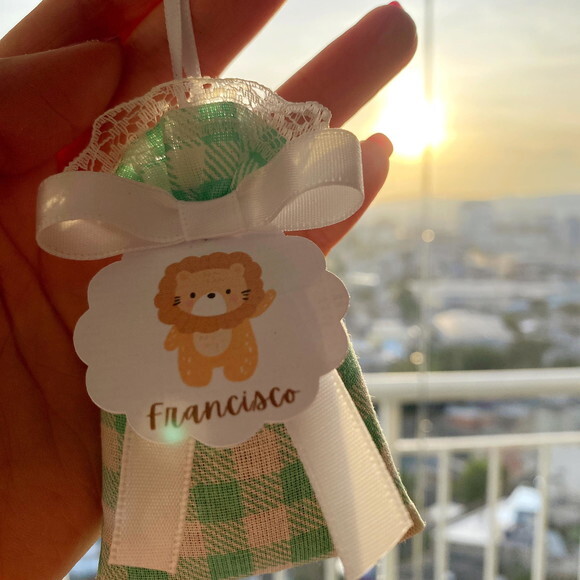 Sachê Perfumado Lembrancinha Maternidade Safari Leão