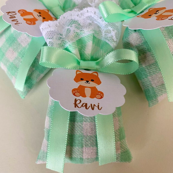 Sachê Perfumado Lembrancinha Personalizada Bosque Raposa