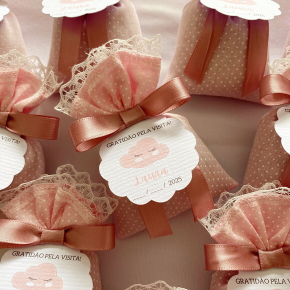 Sachê Perfumado Lembrancinha Personalizada Chuva de Amor