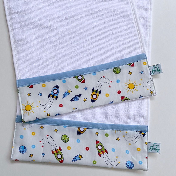 Toalha de Máo Lembrancinha Personalizada Foguete Astronauta
