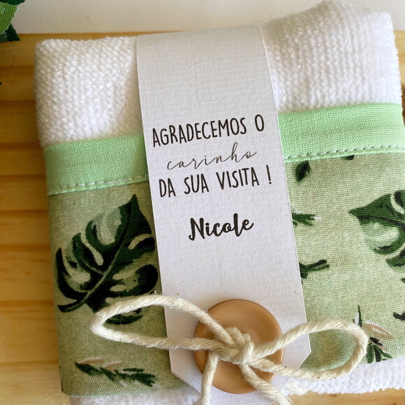 Toalha Lembrancinha Personalizada Maternidade/ Chá Safari