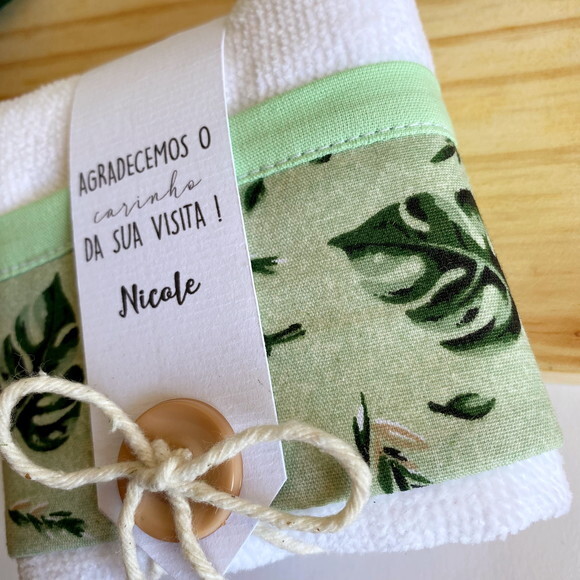 Toalha Lembrancinha Personalizada Maternidade/ Chá Safari
