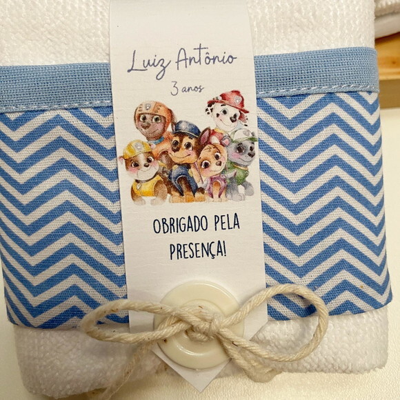 Toalha Personalizada Aniversário Patrulha Canina