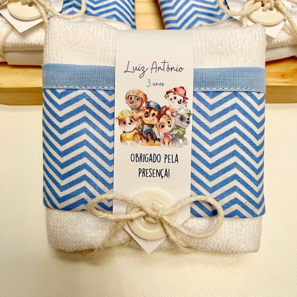 Toalha Personalizada Aniversário Patrulha Canina