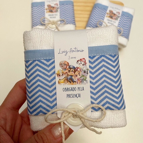 Toalha Personalizada Aniversário Patrulha Canina