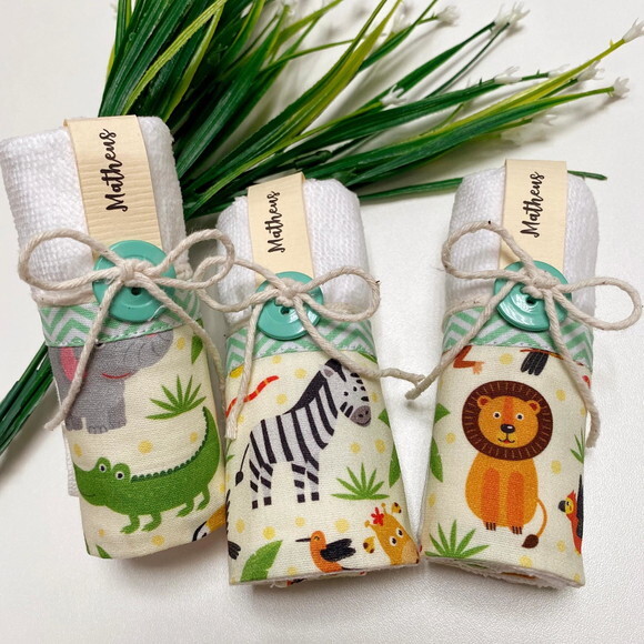 Toalhinha de Mão Safari Lembrancinha Personalizada