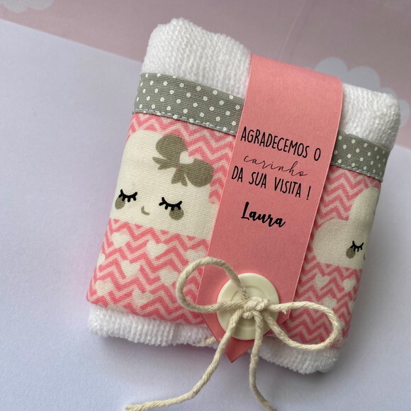 Toalhinha Lembrancinha de Aniversário - Chuva de Amor