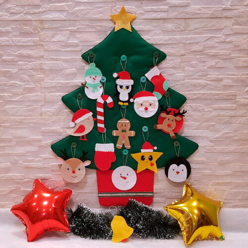 Árvore de Natal para Bebê / Criança em Feltro Montessoriana