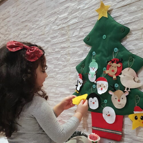 Árvore de Natal para Bebê / Criança em Feltro Montessoriana