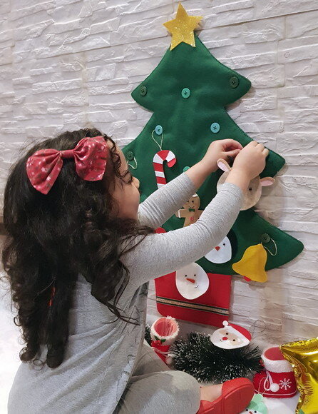 Árvore de Natal para Bebê / Criança em Feltro Montessoriana