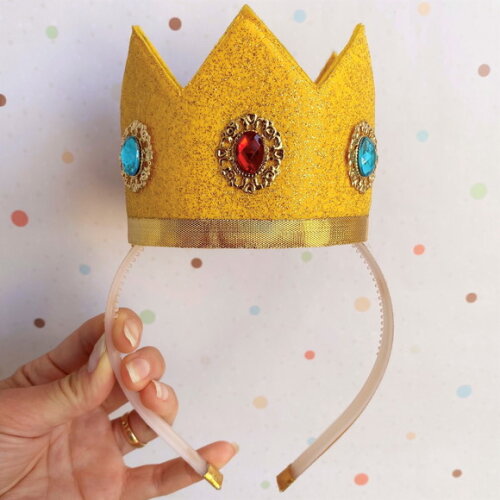 Coroa Acessório Princesa Peach Cosplay Fantasia Carnaval