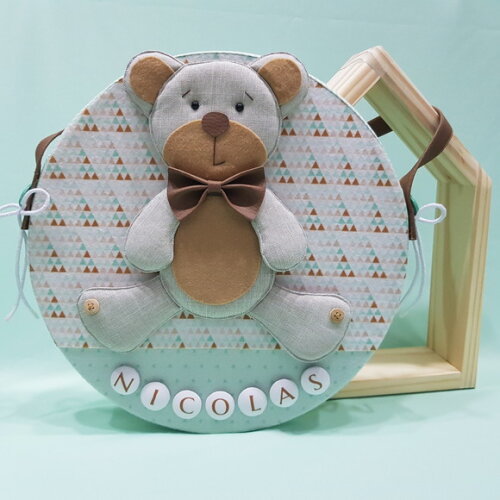 Enfeite Porta Maternidade Urso Ursinho - Última Peça!!