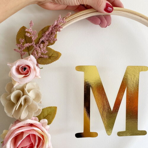 Guirlanda Floral Personalizada Exclusiva c/ Nome
