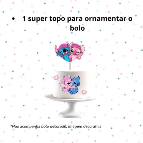 Kit Festa Personalizada Stitch Angel Mesversario Aniversário