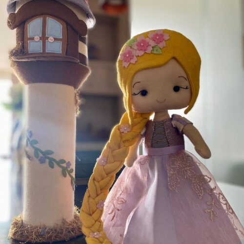 Kit Rapunzel e Sua Torre para Decoração - Pronta Entrega!