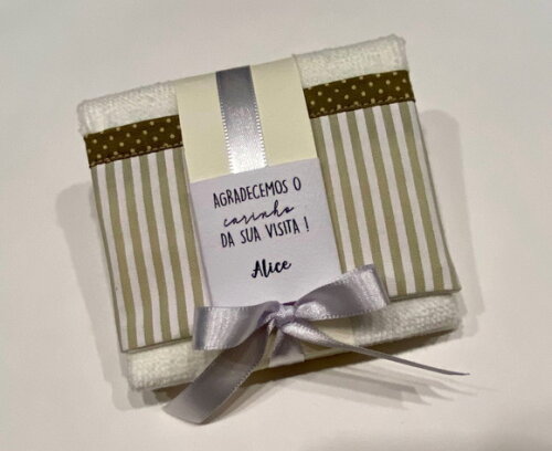 Lembrança Personalizada Toalha de Mão Maternidade Batizado