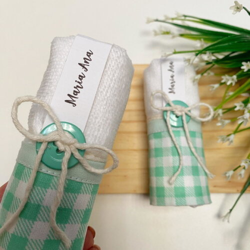 Lembrancinha Personalizada Toalha de Mão Maternidade Festa
