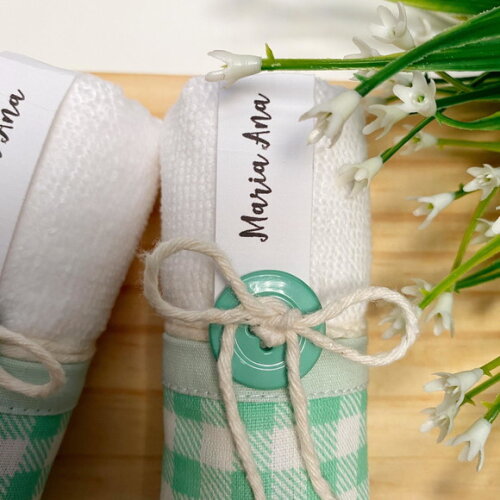 Lembrancinha Personalizada Toalha de Mão Maternidade Festa