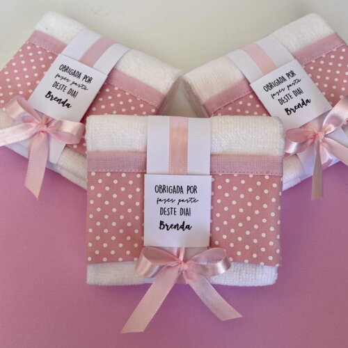 Lembrancinha Personalizada Toalhinha Maternidade Batizado