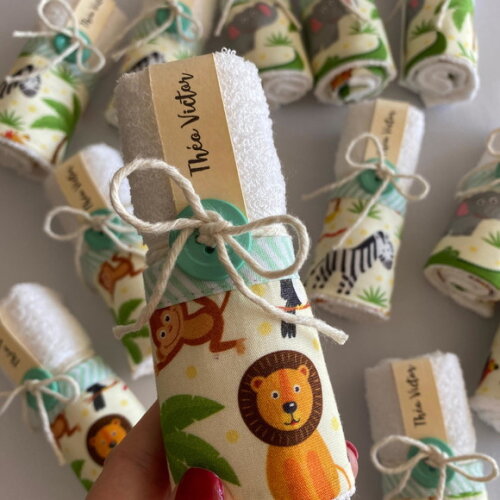 Lembrancinha Personalizada Toalhinha Safari