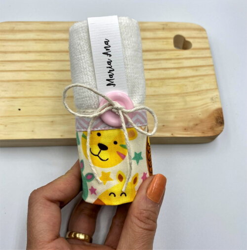 Lembrancinha Toalha de Mão Maternidade Aniversário Safari Me
