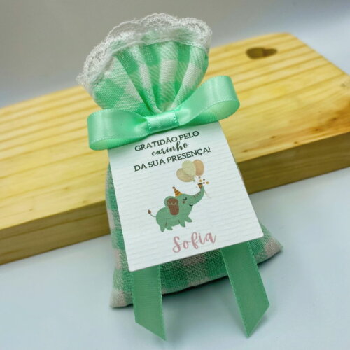 Sachê Perfumado Lembrancinha Aniversário com Tag
