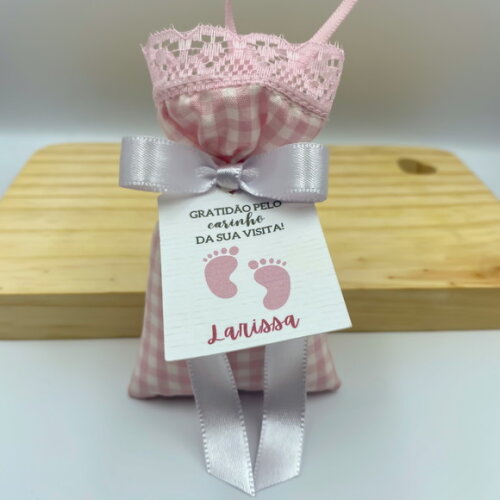 Sachê Perfumado Lembrancinha Maternidade com Tag