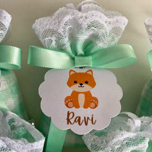 Sachê Perfumado Lembrancinha Maternidade Festa Raposa Bosque